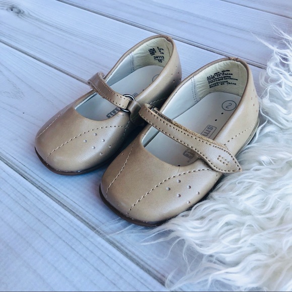 SmartFit Tan Mary Jane Baby Shoes - 2 - Picture 2 of 8